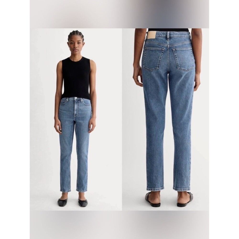 Everlane Light Blue Wash THE ORIGINAL CHEEKY JEAN Organic Cotton Crop Ankle 29